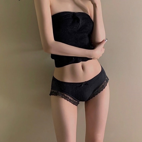 Light Pink Sweet Lolita Cotton Panties. Cute mid rise Panties. 26" to 38" waist. - Picture 9 of 14